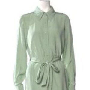 Diane von Furstenburg Sea-Foam Shirt Dress - size medium